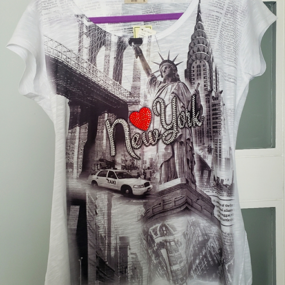 NYC fitted scarf t-shirt